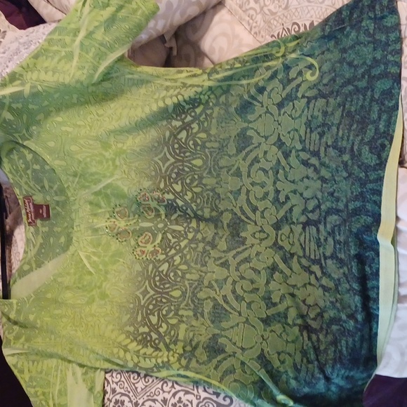 Jane Ashley,Size XL,Green blouse - Picture 1 of 9